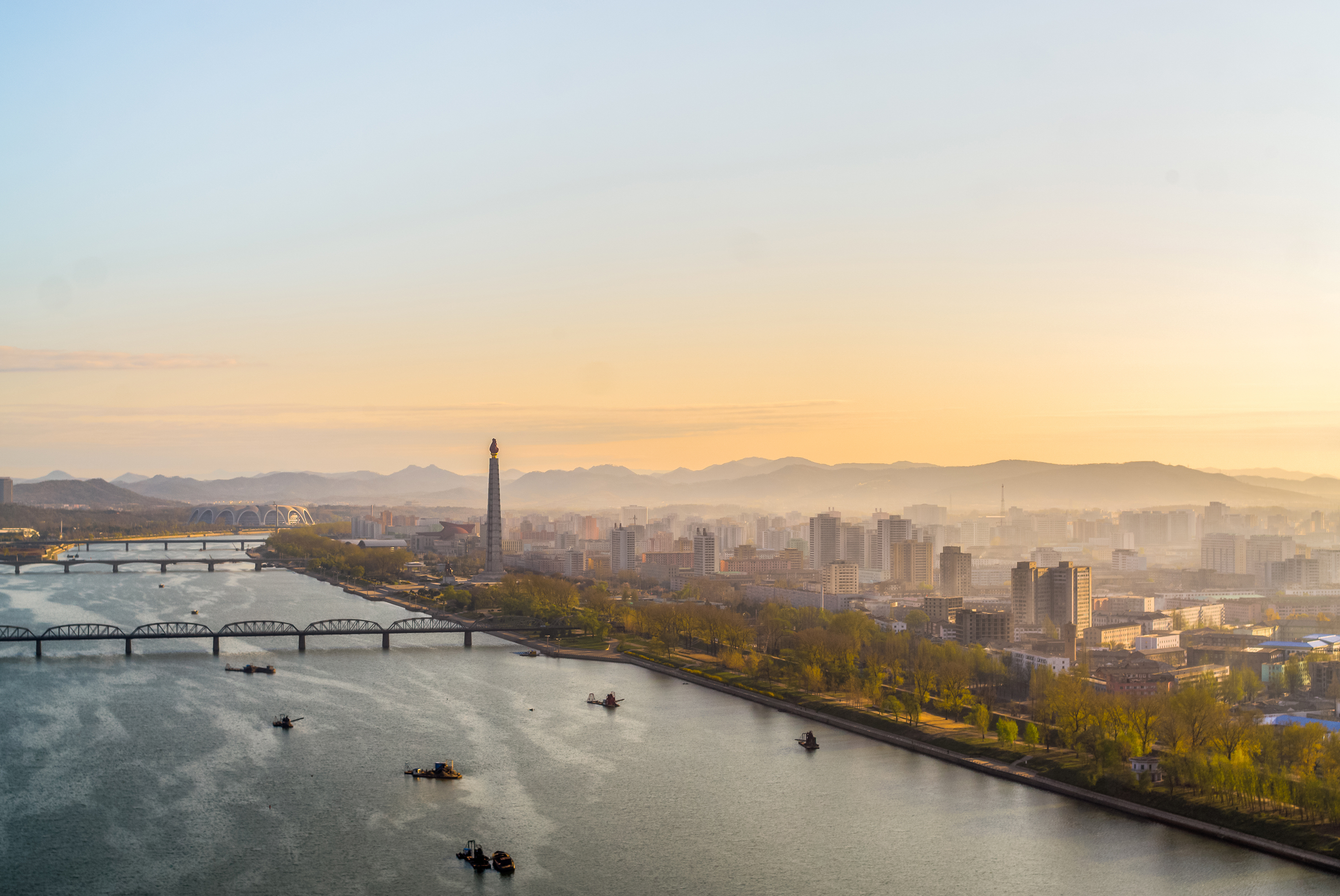 Cityscape of Pyongyang City